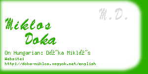 miklos doka business card